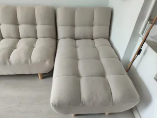 Sofá Cama Beige Tela