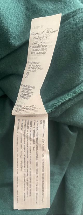 Camiseta Hollister verde talla M