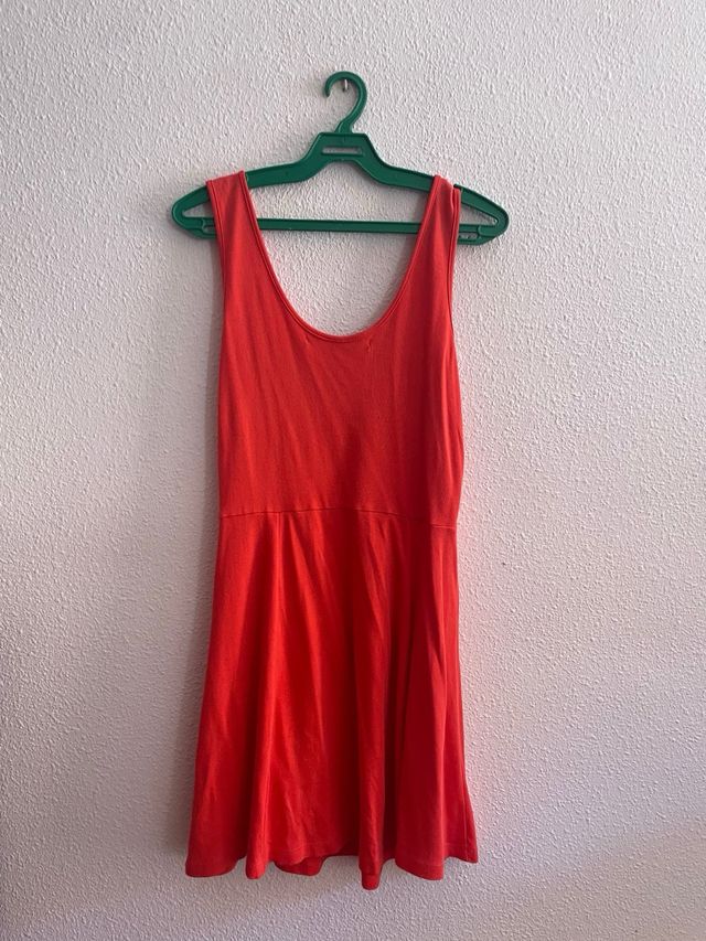 Vestido Stradivarius Rojo Verano Talla M