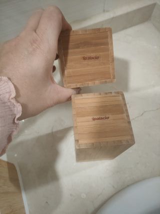 Jabonera y Vaso Bambú y Metal