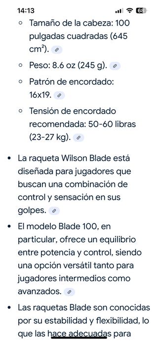 Raqueta de Tenis Wilson Blade  25  de adulto