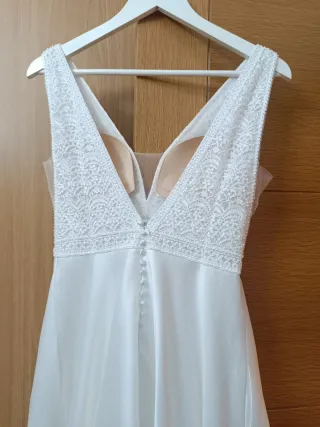 Vestido de Novia Blanco marca aire Barcelona 