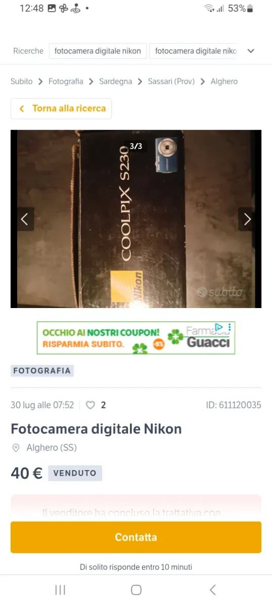 Fotocamera Digitale Nikon COOLPIX S230