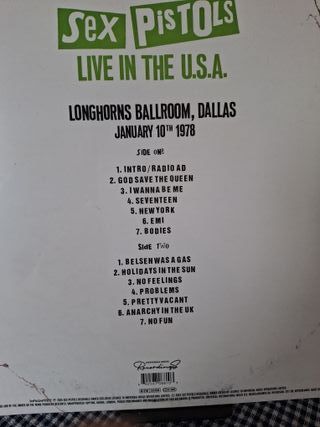 LP Sex Pistols - Live in the U.S.A. LP
