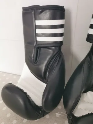 Guantes Boxeo Adidas Mujer Negros