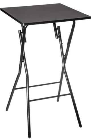 Mesa alta plegable negra