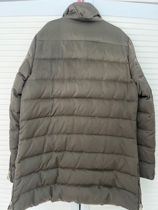Plumífero Zara Mujer Verde Oliva