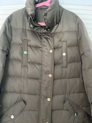 Plumífero Zara Mujer Verde Oliva
