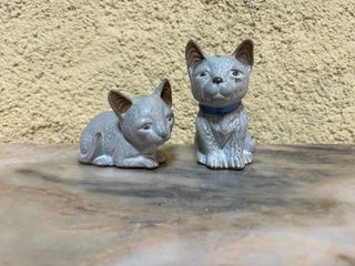 Saliera e pepiera in ceramica vintage per cani e gatti