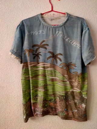 Camiseta Adolfo Domínguez Estampada Palmeras