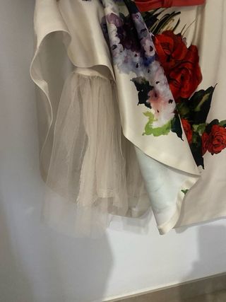 Vestido Carla Ruiz Beige Floral