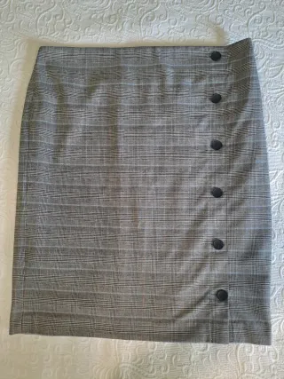 Falda Punto Roma cuadros talla 46