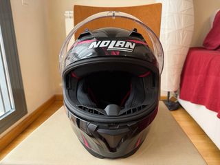 Casco Nolan N87 Negro y Rosa