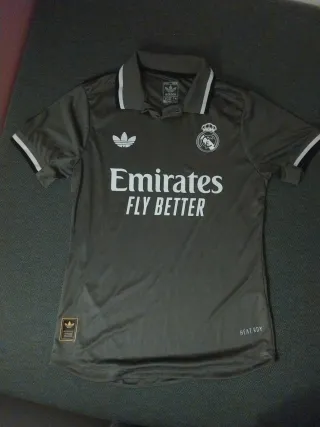 Camiseta Real Madrid Adidas Gris Talla M