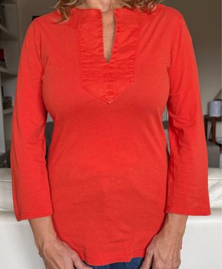 Blusa Túnica rojo Coral Ralph Lauren Talla S