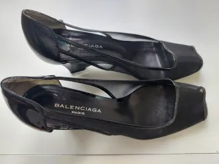 Zapatos Balenciaga Negros Malla y Charol