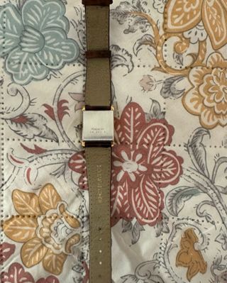 Reloj Yema Cuadrado Correa Marrón Dorado