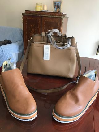 Conjunto bolso y zapatos nuevos