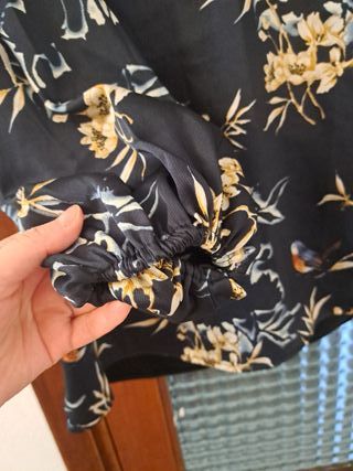 Blusa Zara Estampada Pájaros Talla M nueva