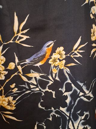 Blusa Zara Estampada Pájaros Talla M nueva