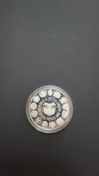 Moneda Plata Encuentro de Dos Mundos