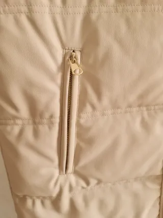 Chaleco Zara Beige Mujer