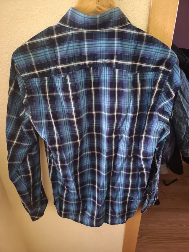 Camisa Boston cuadros azul