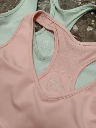 3 Tops Deportivos Mujer (Negro, Gris, Rojo)