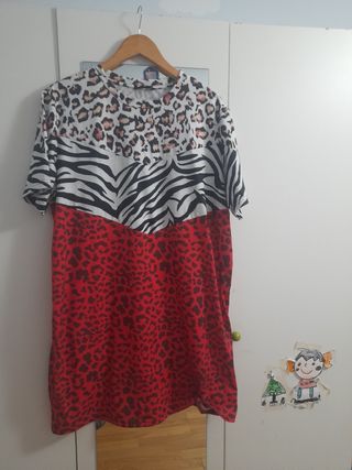 Vestido estampado animal print