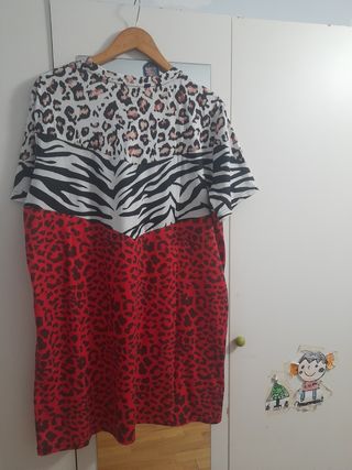 Vestido estampado animal print