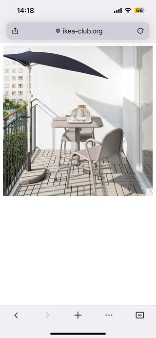 2 Tavoli da giardino in metallo TUNHOLMEN. 2x70€