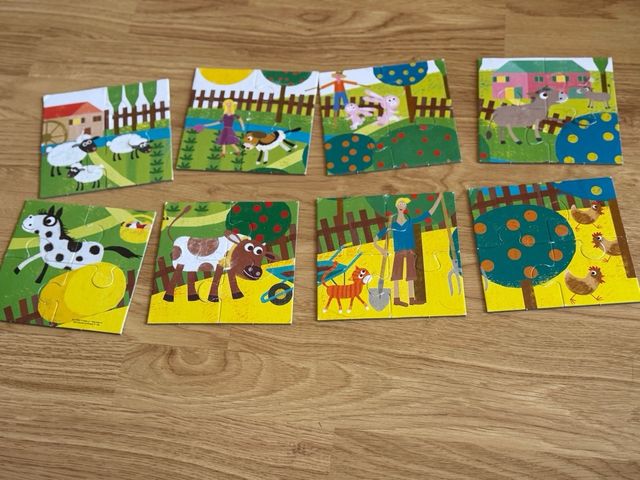 Puzzle per bambini Headu My Farm 8+1 pezzi