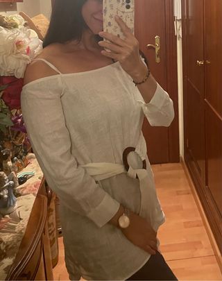 Blusa Uterqüe Lino Talla S
