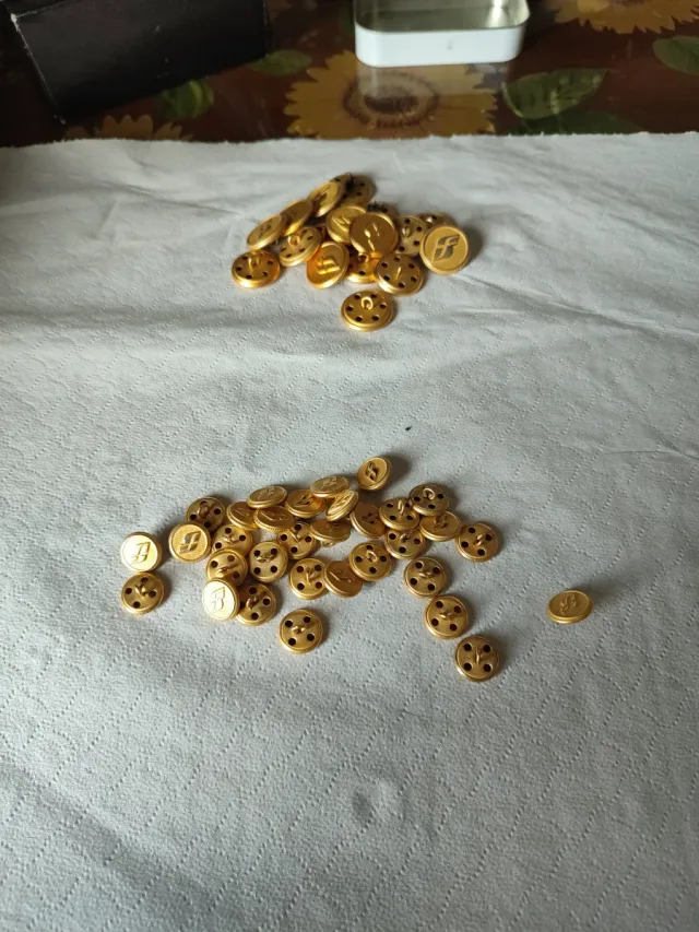 Bottoni vintage Ferrovia Italiana oro