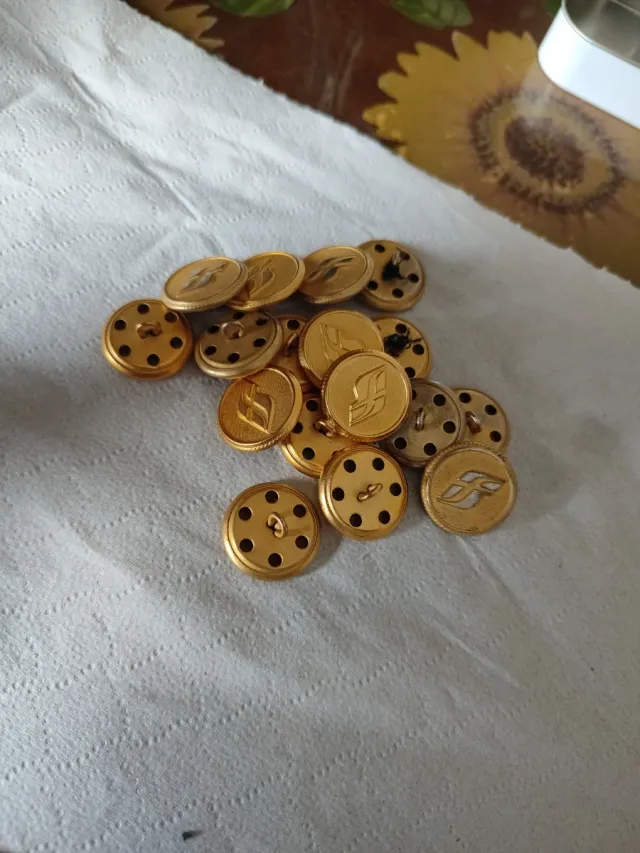 Bottoni vintage Ferrovia Italiana oro