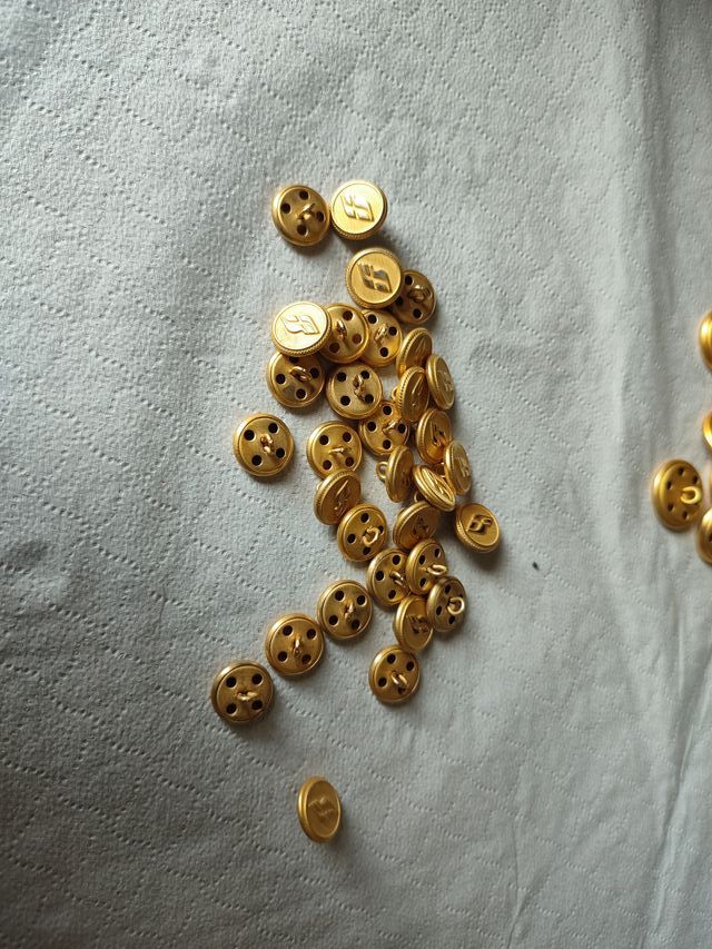 Bottoni vintage Ferrovia Italiana oro