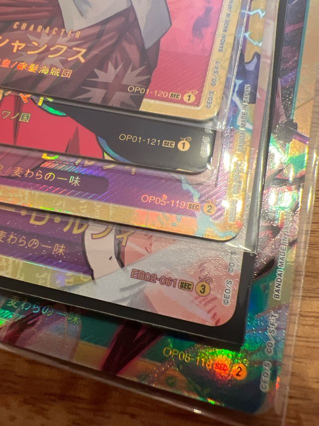 Lote 5 cartas secretas One Piece