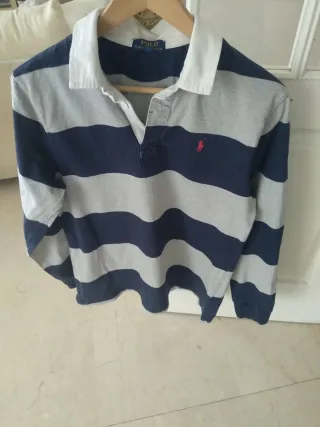 2 polos Ralph Lauren Rayas Azul/Gris