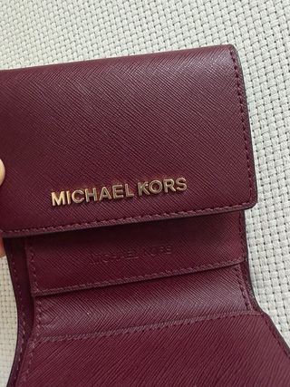 Cartera Michael Kors Piel Burdeos nueva