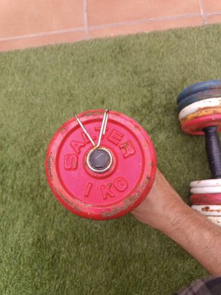 2 mancuernas de  10 kg  cada una