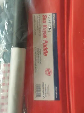 Remo para kayak rojo