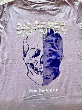 CAMISETA LEFTIES XL VIOLETA ESTAMPADO DISAGREE