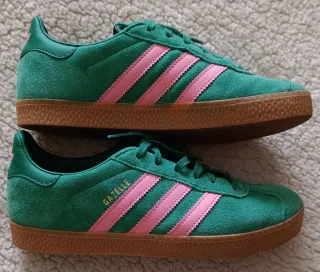 Zapatillas Adidas Gazelle mujer verde y rosa