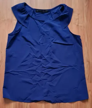 Blusa azulón Zara sin mangas Talla L
