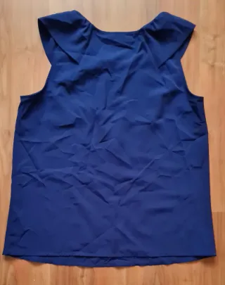 Blusa azulón Zara sin mangas Talla L
