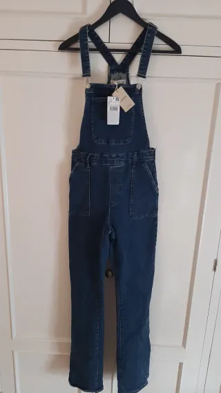 Peto vaquero Mango mujer azul