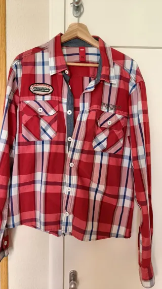 Camisa Jack & Jones a cuadros roja Talla L