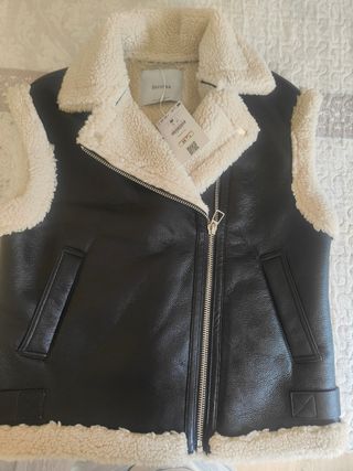 Chaleco de stradivaius Negro/Blanco Talla S,