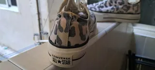 Zapatillas Converse Animal Print Beige y Rosa