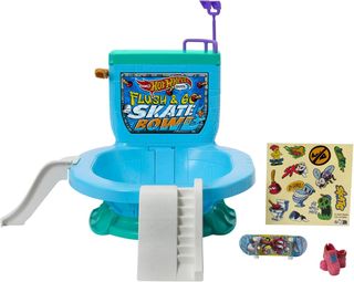 ✨ - Hot Wheels Skate Flush & Go Bowl, Set de Juego